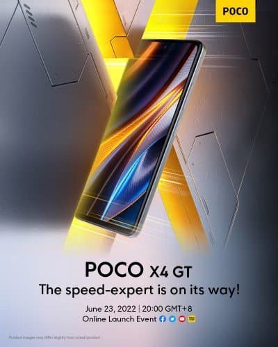 Poco X4 GT also launching on June 23
-Techweu