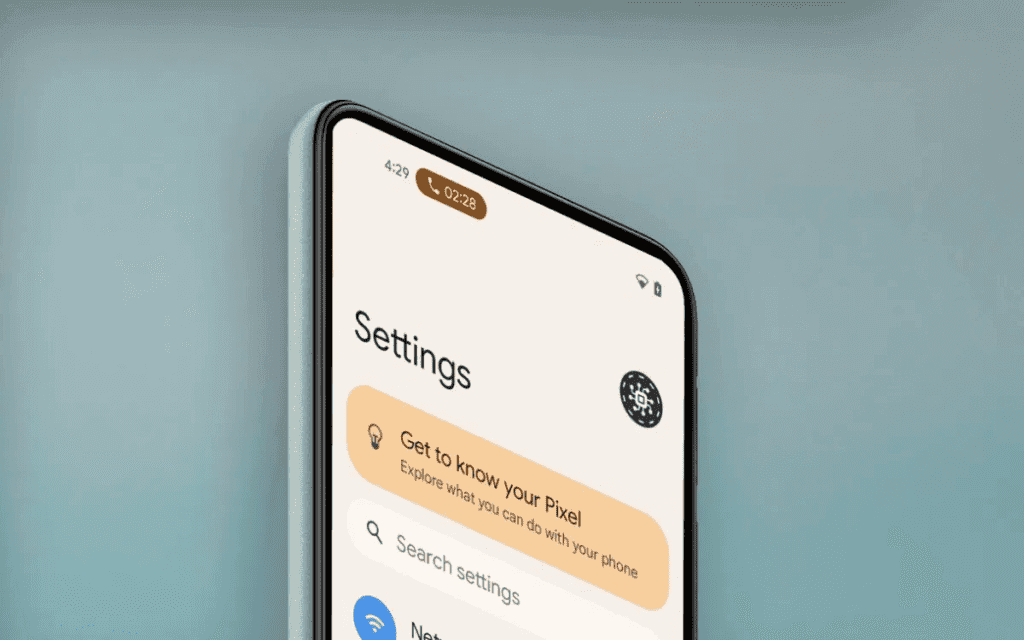 Android 12 Beta 2 adds a talk time chip to the status bar