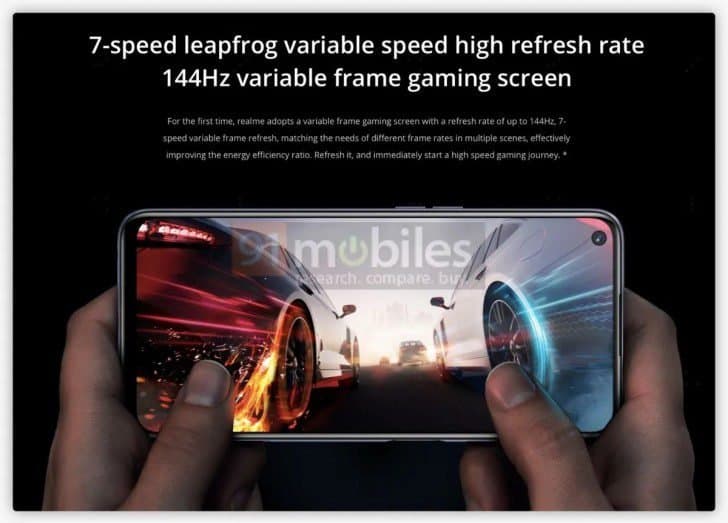 Realme 9 5G to sport a 144Hz display
-Techweu