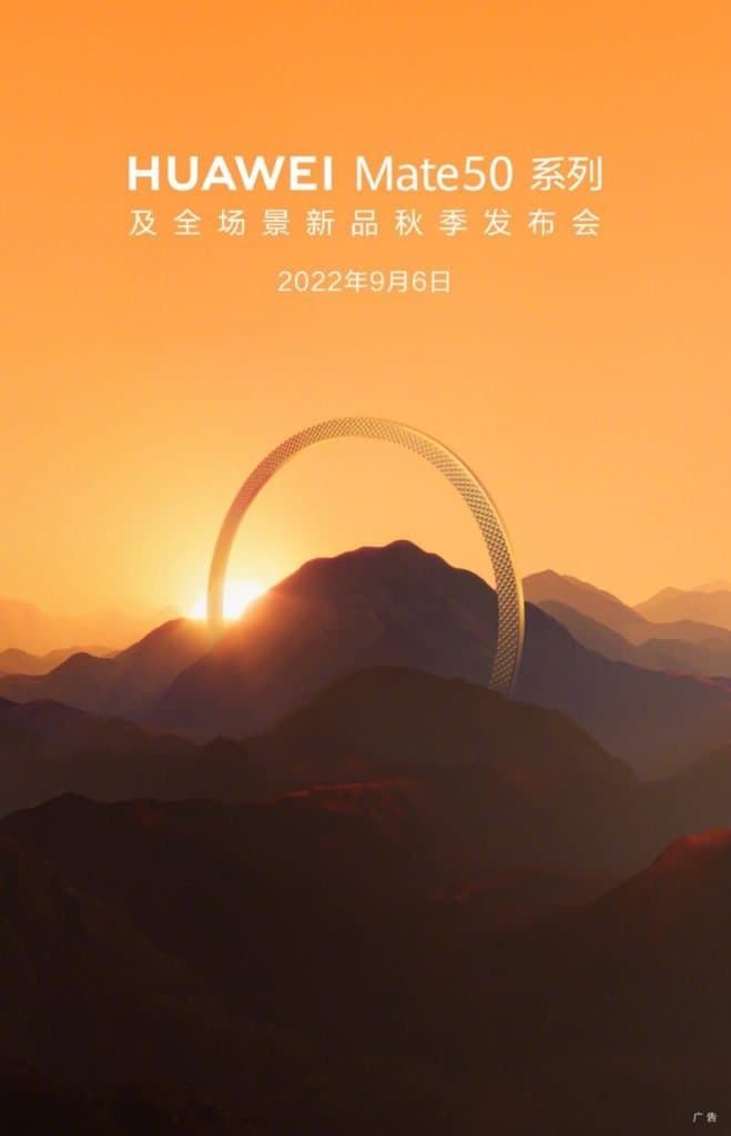 Huawei Mate 50 series is arriving on September 6
-Techweu