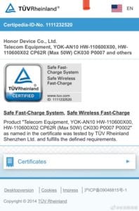 50W wireless charger for the Honor V40