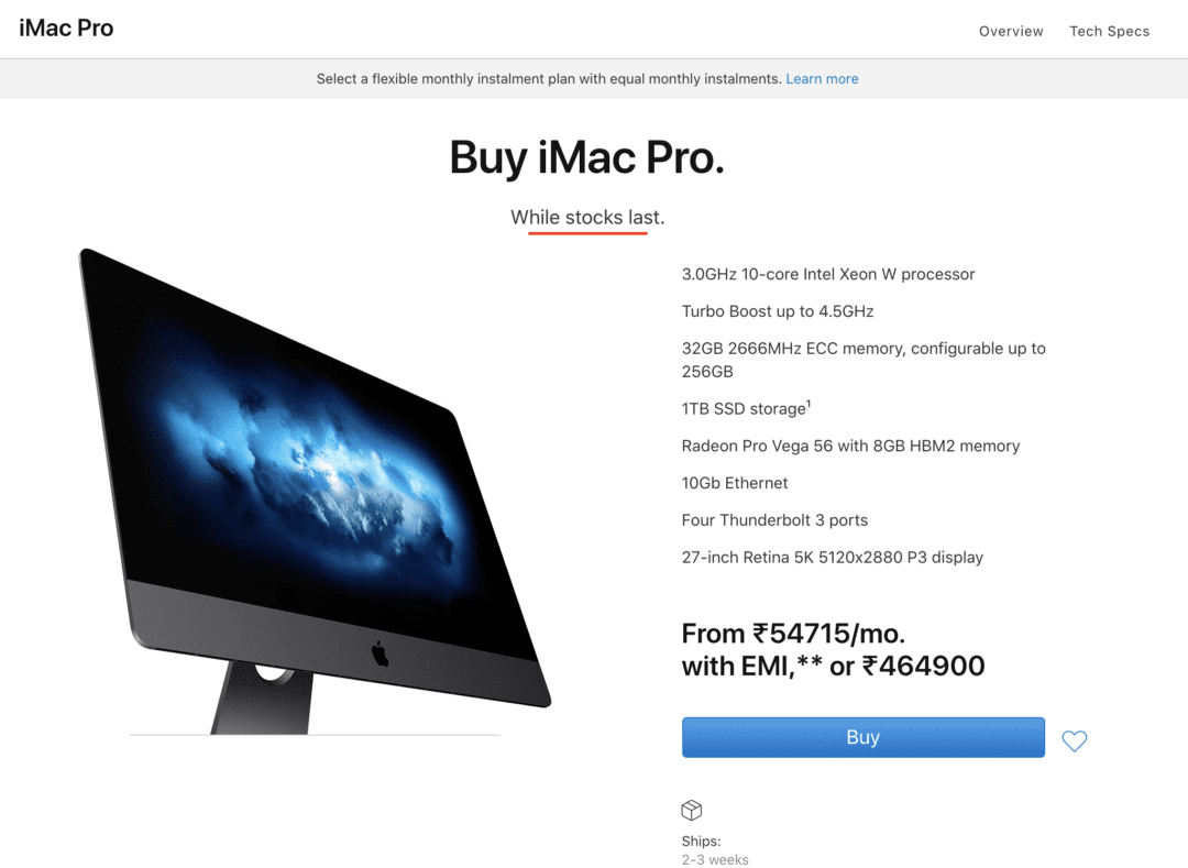 Apple discontinued iMac Pro, Buy it before stocks lasts-Techweu