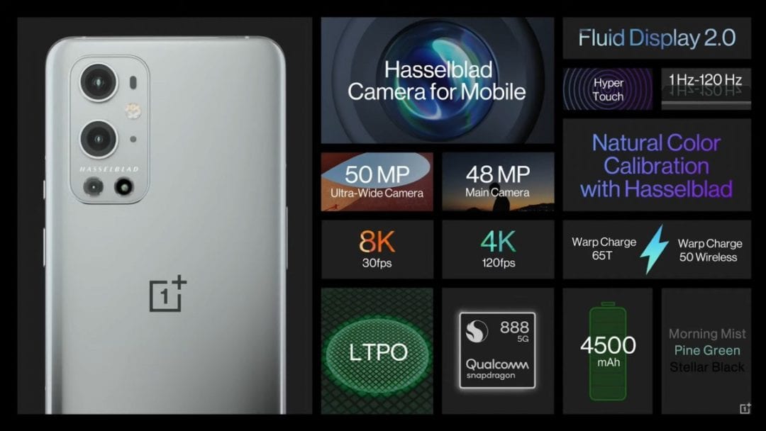 OnePlus 9 Pro is powered by the Snapdragon 888