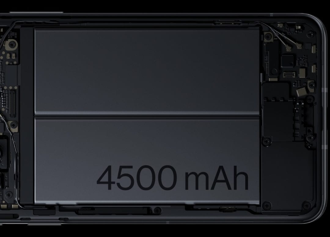 OnePlus 9 Pro: 4,500 mAh battery • 1-100% charge in 43 minutes with new 50W wireless charger