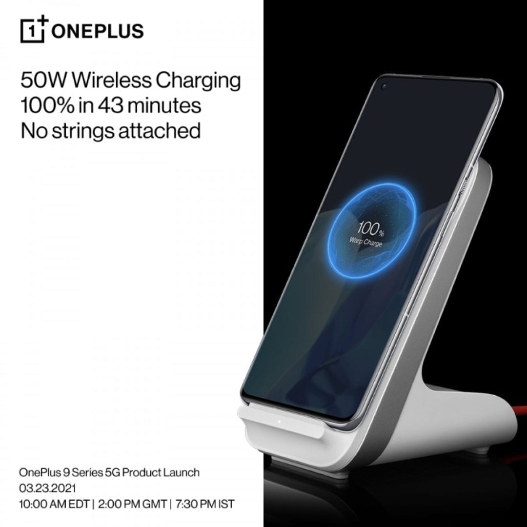 OnePlus 9 Pro: 4,500 mAh battery • 1-100% charge in 43 minutes with new 50W wireless charger