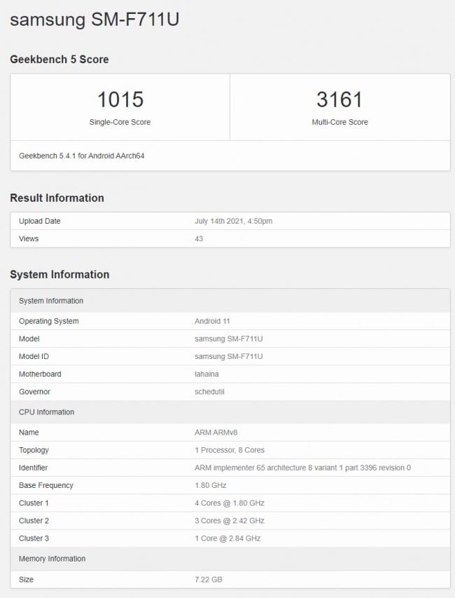 Samsung Galaxy Z Flip 3 specs leaked 3