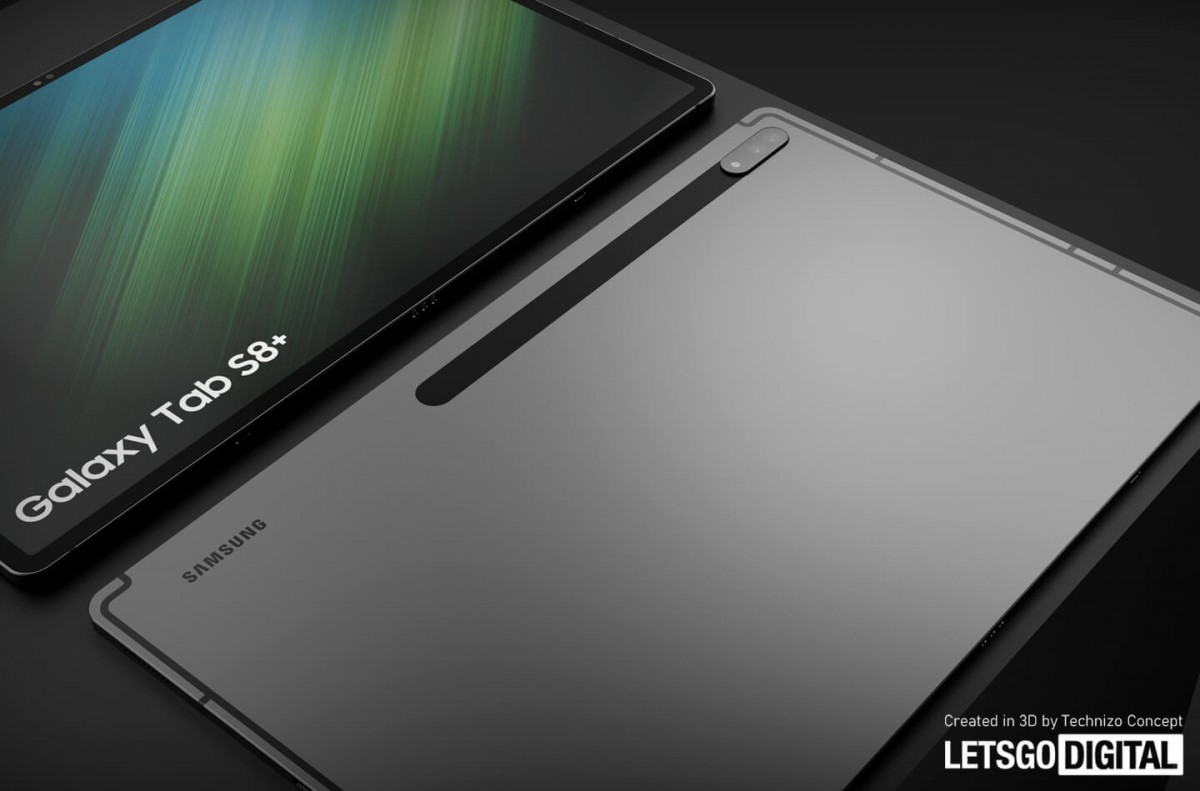Samsung Galaxy Tab S8+ detailed renders surface 