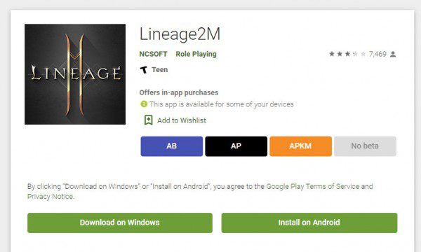 Windows supports Android games from the Play Store available in some regions