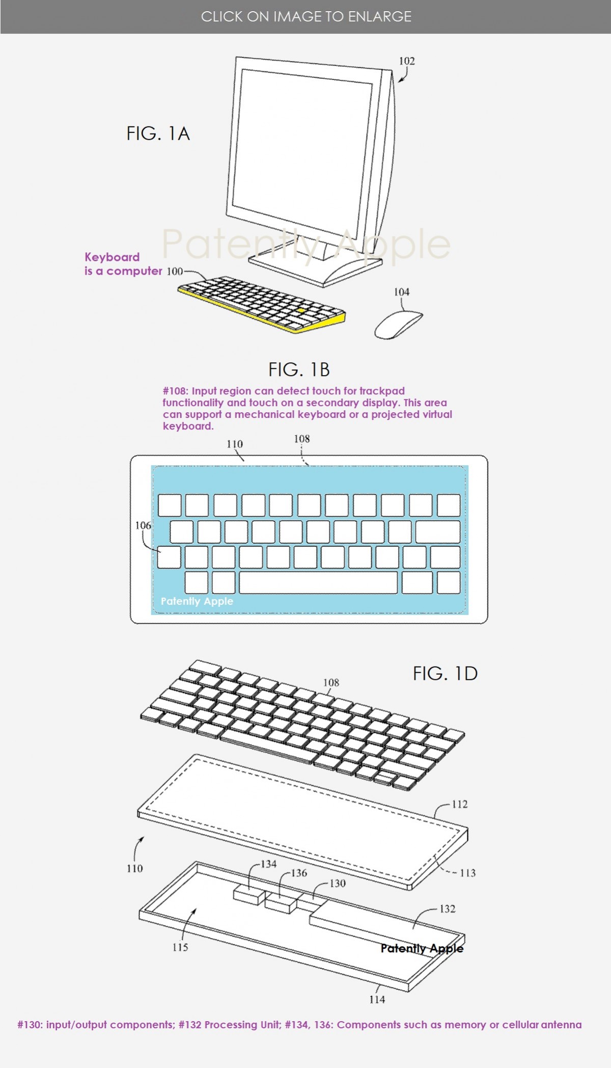 Recent Apple patent imagines the Magic Keyboard with a Mac built-in