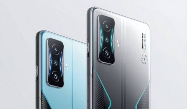 Redmi K50 Gaming Edition Mercedes-AMG F1 edition on the right