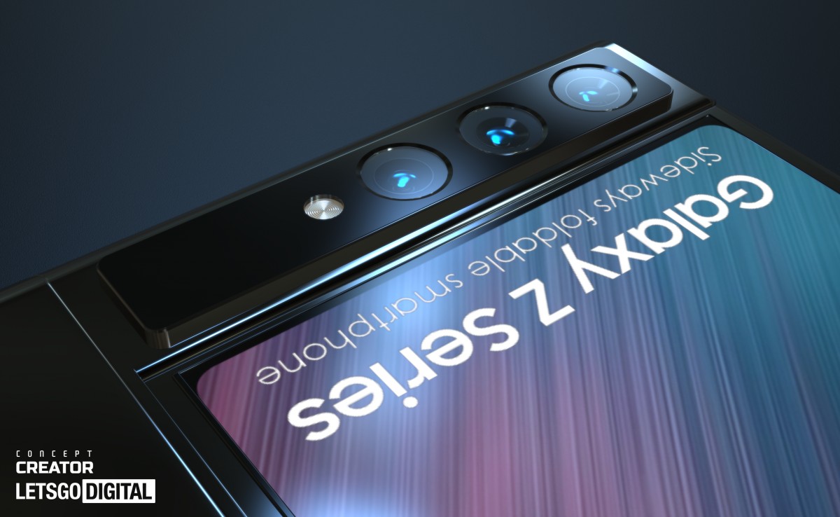 Samsung patented a phone with a sideways folding display