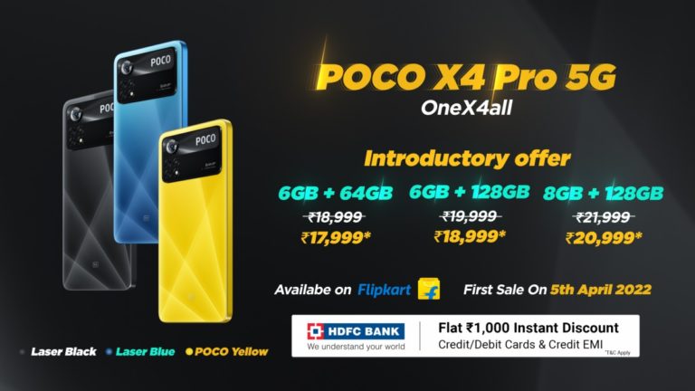 Poco X4 Pro hits India starting at INR 18,999
-Techweu