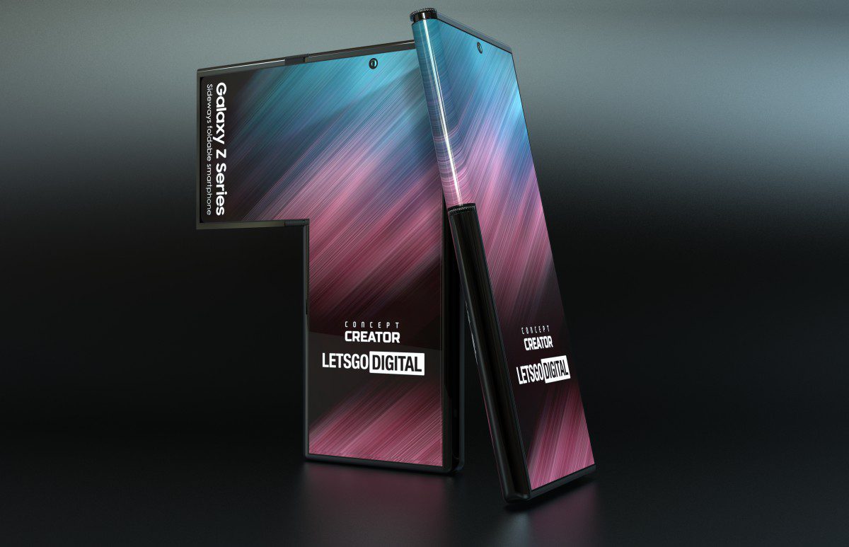 Samsung patented a phone with a sideways folding display