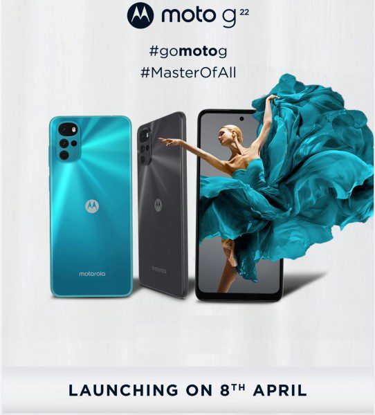 Motorola Moto G22 launching in India on April 8 with faster charging
-Techweu