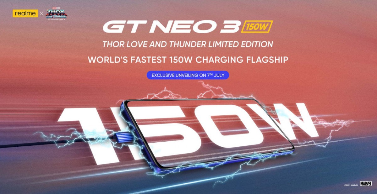 Realme GT Neo 3 150W Thor: Love and Thunder launching on July 7