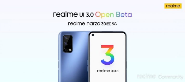 Realme UI 3.0 open beta announced for Narzo 30 Pro 5G
-Techweu