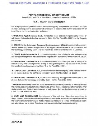 Apple is now barred from importing and selling iPhone 12 and 13 in Colombia
-Techweu