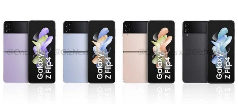 New official looking Samsung Galaxy Z Flip4 renders surface showing all colors
-Techweu