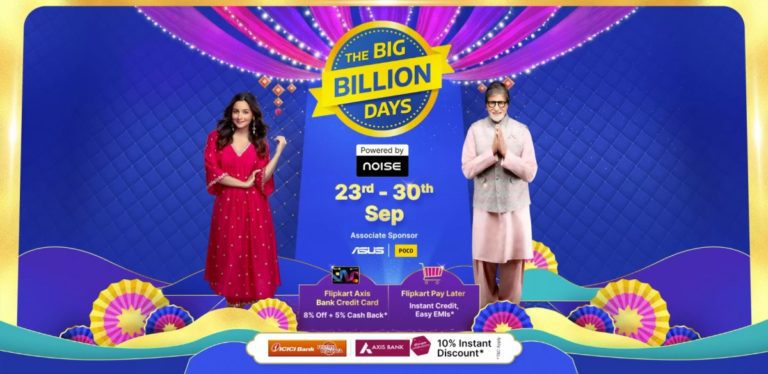 Flipkart teases The Big Billion Days sale, Amazon does the same for the Great Indian Festival
-Techweu