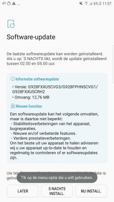 Samsung is rolling out a small update for the Galaxy S6, S6 edge and S6 edge+
-Techweu