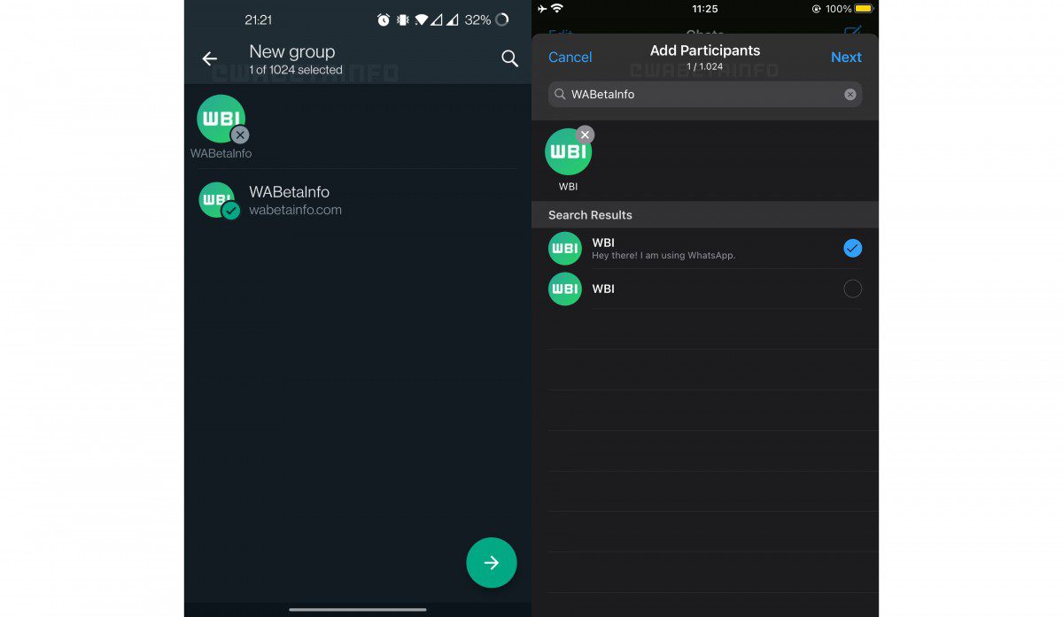 WhatsApp will support 1,024 participants per group